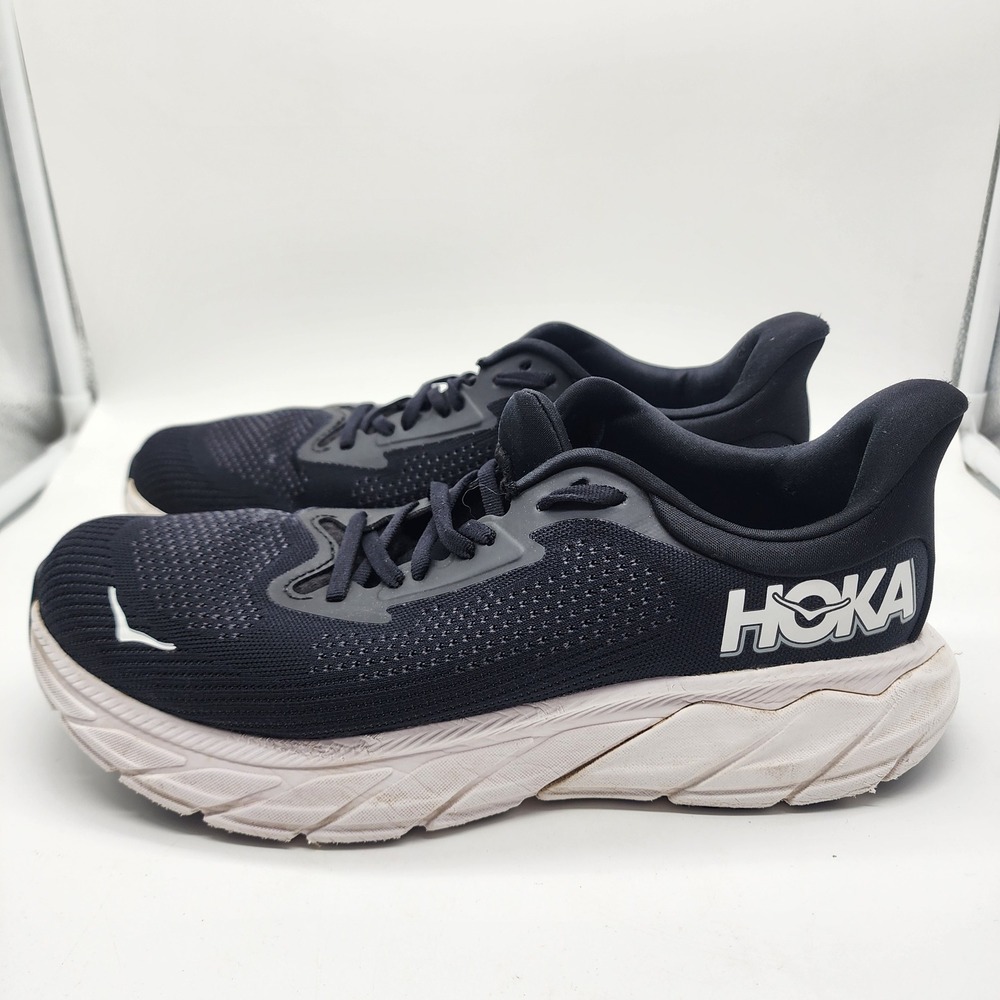 Hoka Arahi 7 Wide Black White Running Shoes Womens 10D 1147890 BWHT Sneakers - Picture 2 of 9